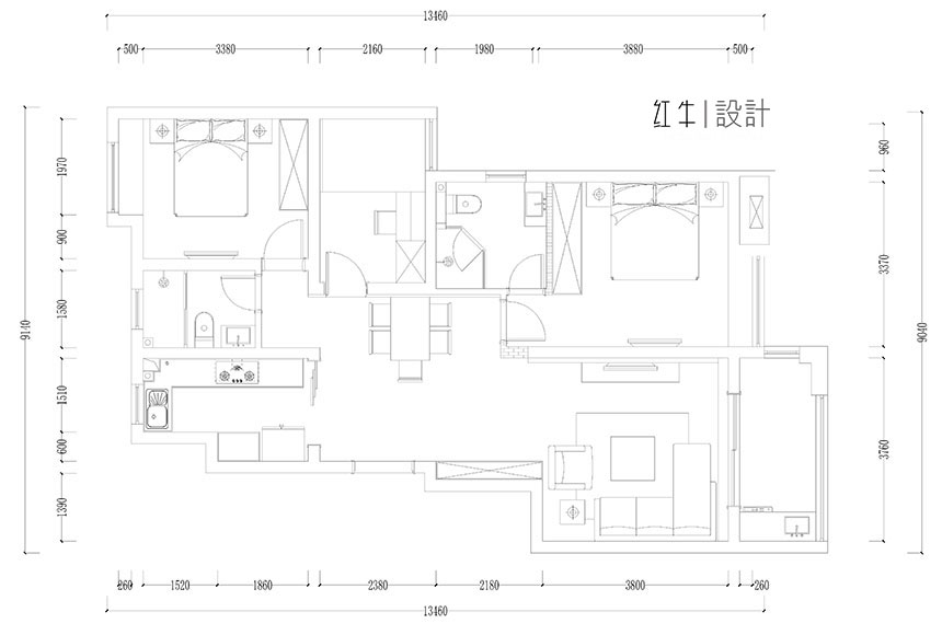 水印860x580_余瑋_南京市浦口區(qū)融僑觀邸106㎡現(xiàn)代風格裝修_平面圖