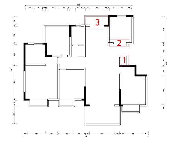 劉崇穎_紅牛設(shè)計(jì)--電建洺悅府120㎡輕奢風(fēng)格03戶(hù)型分析