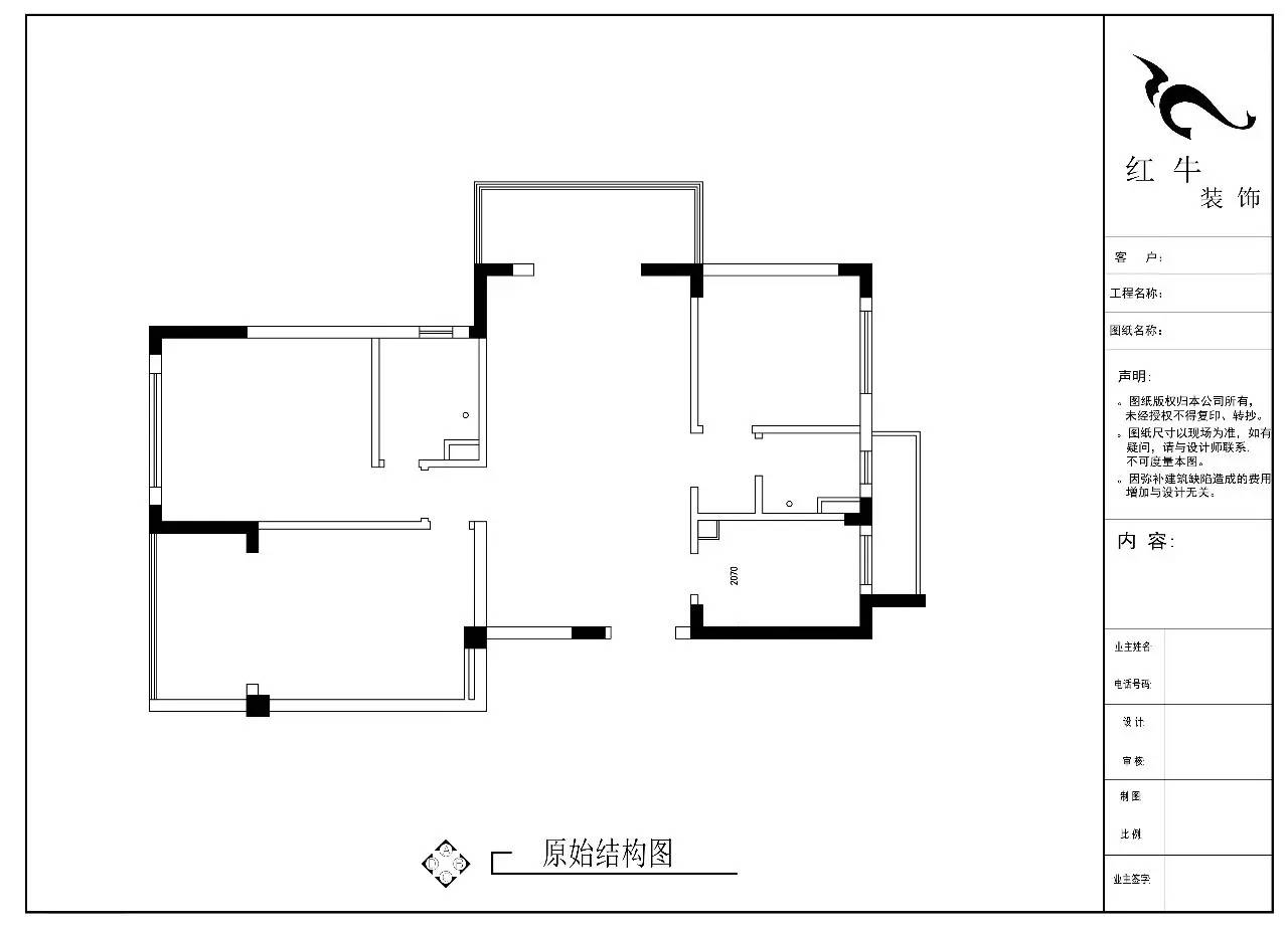 成品家一號(hào)_紫金華府108㎡簡(jiǎn)約現(xiàn)代風(fēng)14原始結(jié)構(gòu)圖