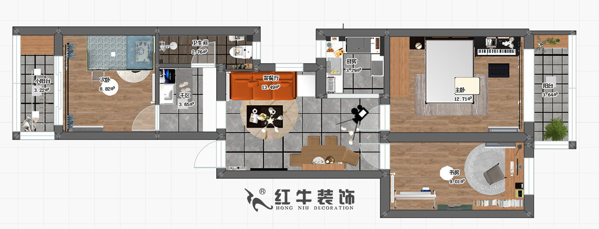 吳波_馬道街26-1-701-76㎡-現(xiàn)代風格00彩平圖