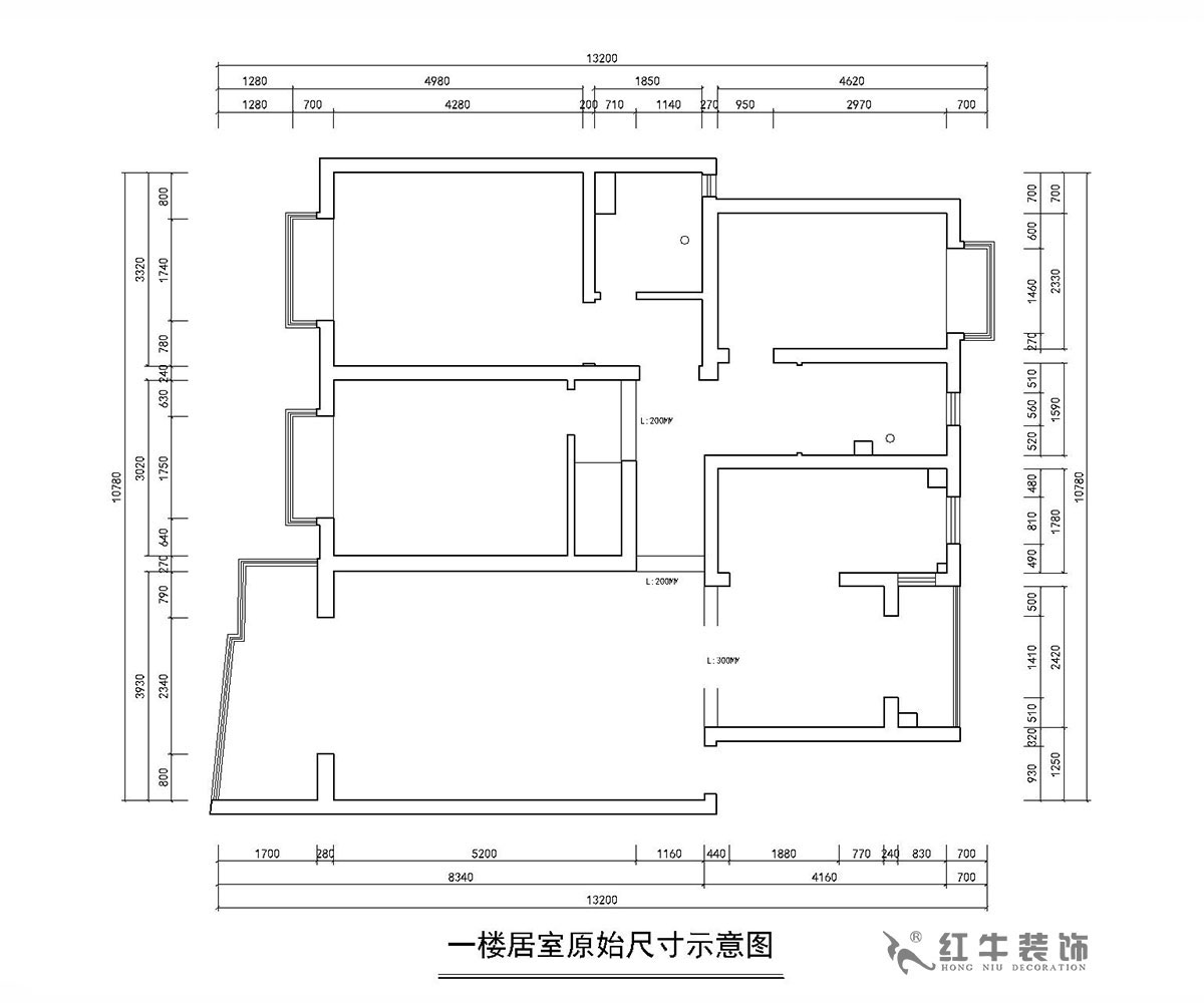 房亮_楓丹白露21-102-125㎡-現(xiàn)代簡(jiǎn)約風(fēng)格_3室2廳2衛(wèi)（老房裝修）_定制家￥214554_全包22萬(wàn)00_01原始結(jié)構(gòu)圖