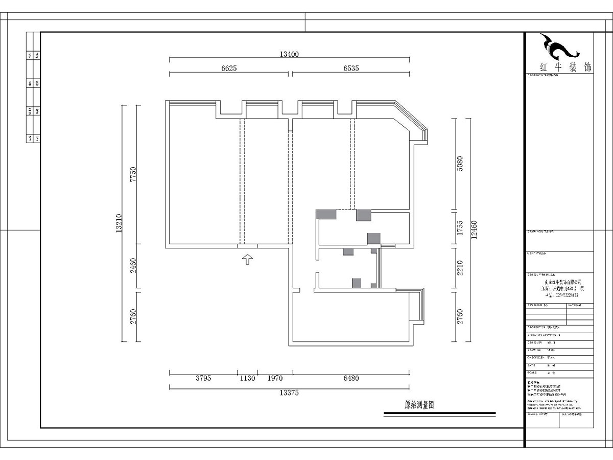 熊皓宇_金輪大廈2301室-170㎡-現(xiàn)代輕奢風(fēng)格_3室2廳2衛(wèi)（老房翻新）_定制家￥176858_全包30萬(wàn)00_01原始測(cè)量圖