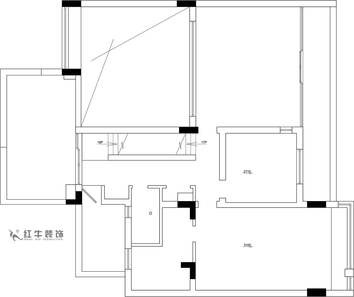 【實景案例】余瑋_棲園-200㎡-輕奢風格_4室3廳3衛(wèi)（新房裝修）_全包35萬00_03二樓作為休息區(qū)和工作區(qū)