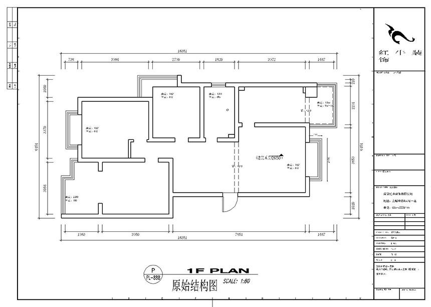 顧娟_東城水岸2-106-115㎡-現(xiàn)代風(fēng)格_3室2廳1衛(wèi)（舊房裝修）_定制家￥154340_全包17萬(wàn)00_01原始結(jié)構(gòu)圖