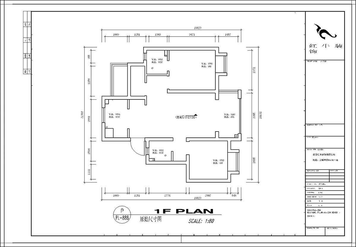 顧娟｜紅豆香江華庭4-3-105-89㎡-現(xiàn)代風(fēng)格｜2室2廳1衛(wèi)｜新房裝修｜定制家￥108740｜全包12萬｜00_01原始結(jié)構(gòu)圖