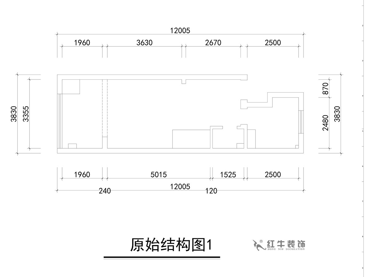 朱彥｜萬科金色里程8-706-70㎡-簡歐風(fēng)格｜復(fù)式35+35㎡｜2室2廳1衛(wèi)｜定制家￥120000｜全包12萬｜00_01原始結(jié)構(gòu)圖1