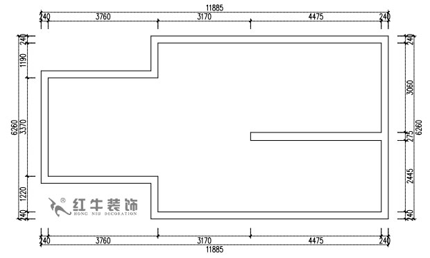 張桐瑋｜雨花村19-701-110㎡-現(xiàn)代簡(jiǎn)約風(fēng)格｜3室2廳1衛(wèi)｜新房裝修｜定制家￥124244｜全包12萬(wàn)｜00_03二層原始結(jié)構(gòu)