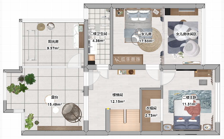 吳波｜錢塘望景20-2-505-140㎡-現(xiàn)代風(fēng)格｜4室2廳2衛(wèi)｜舊房裝修｜定制家￥171024｜全包17