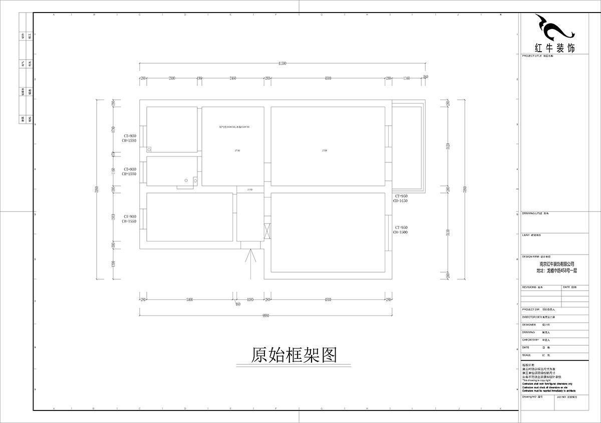 孟憲濤｜陳家牌坊2-404-74㎡-簡約風(fēng)格｜3室1廳1衛(wèi)｜新房裝修｜定制家｜全包12萬｜00_01原始框架圖