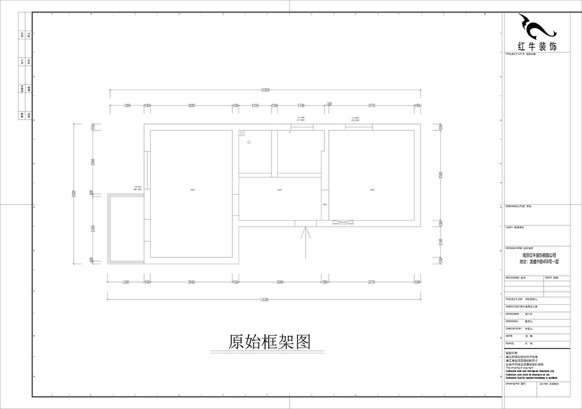 孟憲濤｜大光路菜市口1號(hào)2-2-205-50㎡-簡(jiǎn)約風(fēng)格｜1室1廳1衛(wèi)｜老房裝修｜定制家｜全包9萬｜00_01原始框架圖