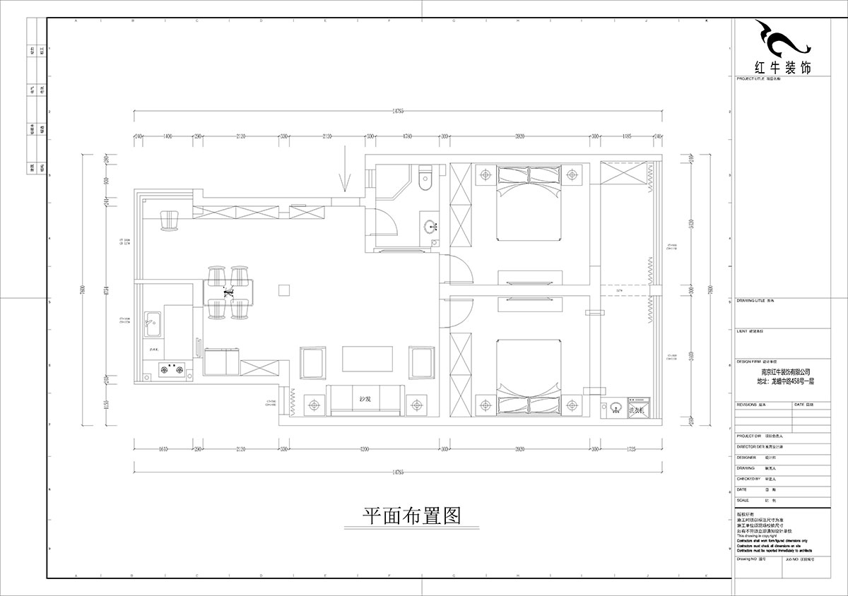 孟憲濤｜估衣廊18-3-305-100㎡-簡(jiǎn)約風(fēng)格｜3室2廳1衛(wèi)｜老房裝修｜定制家｜全包14萬(wàn)｜00_02平面布置圖