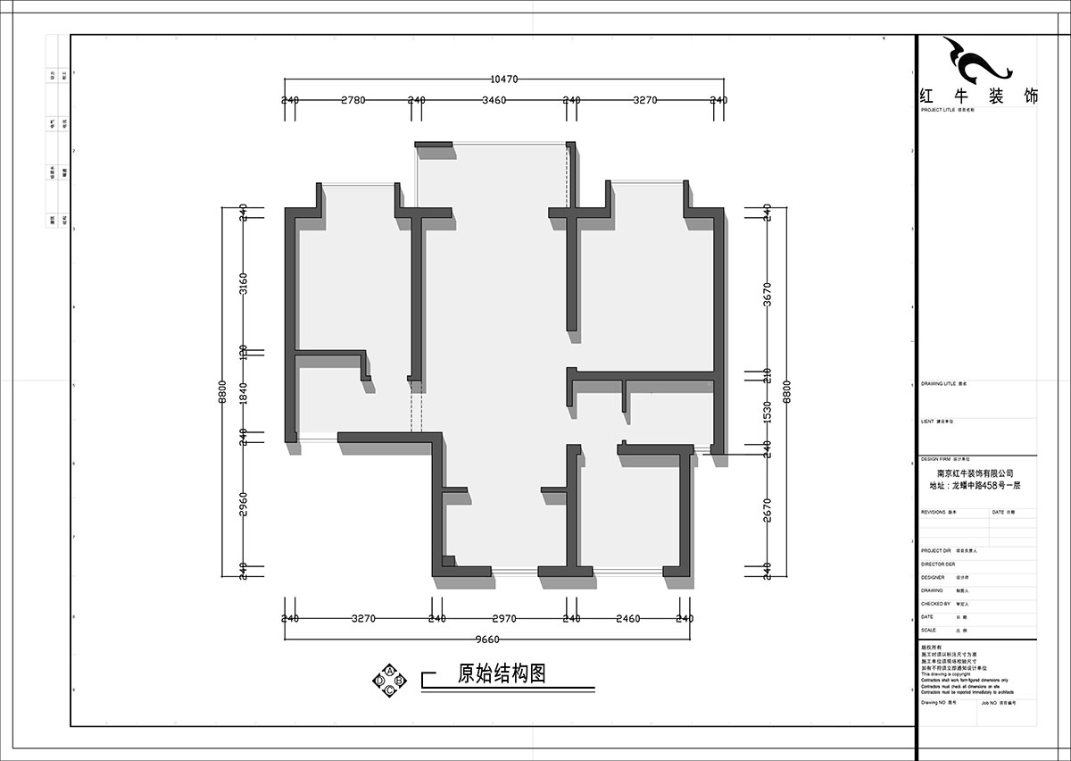 張智猿｜白馬瀾山2-702-89㎡-現(xiàn)代風(fēng)格｜3室1廳1衛(wèi)｜新房裝修｜定制家｜全包12萬｜00_01原始結(jié)構(gòu)圖