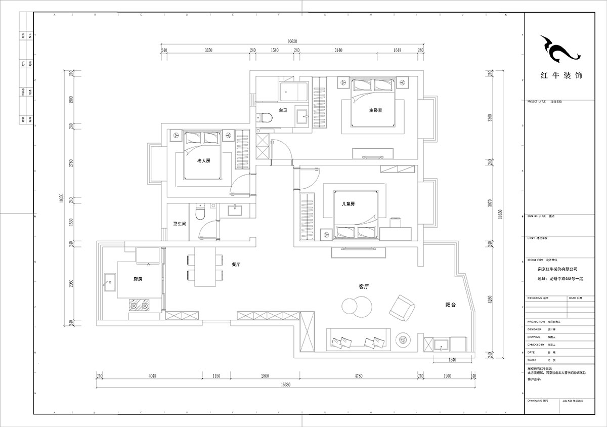 陸利民｜楓丹白露城市花園32-301-126㎡-現(xiàn)代簡(jiǎn)約風(fēng)格｜3室2廳2衛(wèi)｜舊房裝修｜半包9萬｜00_02平面布置圖