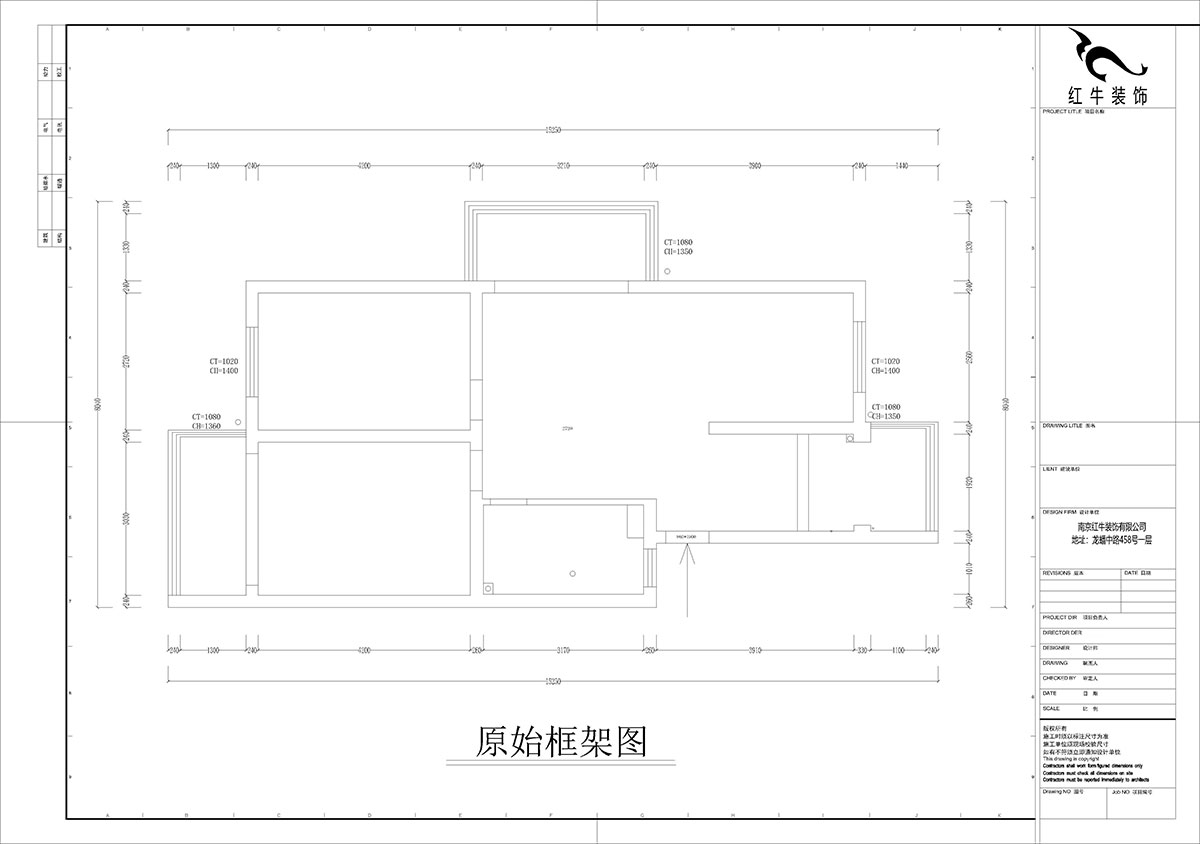 孟憲濤｜武定新村5-5-310-90㎡-現(xiàn)代簡約風(fēng)格｜2室2廳1衛(wèi)｜老房裝修｜定制家｜全包14萬｜00_01原始框架圖