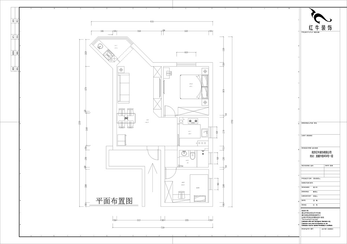 孟憲濤｜北門橋10號1508室-85㎡-現(xiàn)代簡約風(fēng)格｜2室2廳1衛(wèi)｜老房裝修｜定制家｜全包12萬｜00_02平面布置圖