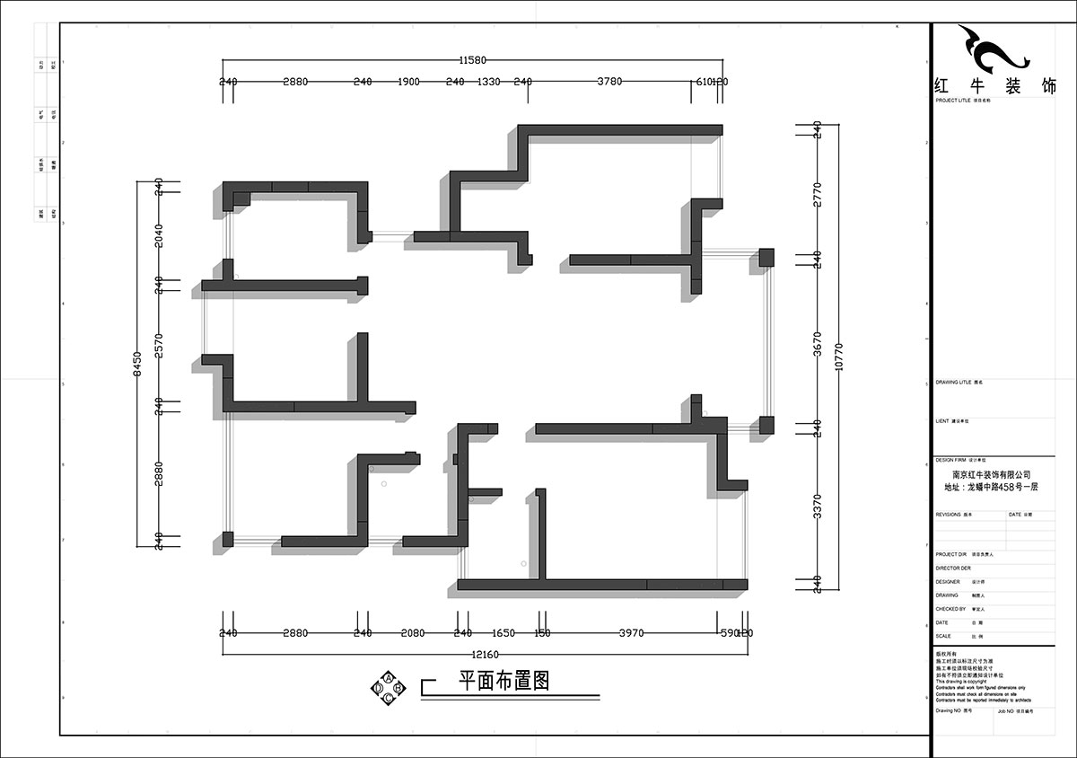 張智猿｜啟迪城博園1-302-114㎡-現(xiàn)代風(fēng)格｜3室2廳1衛(wèi)｜新房裝修｜定制家｜全包17萬(wàn)｜00_01原始結(jié)構(gòu)圖