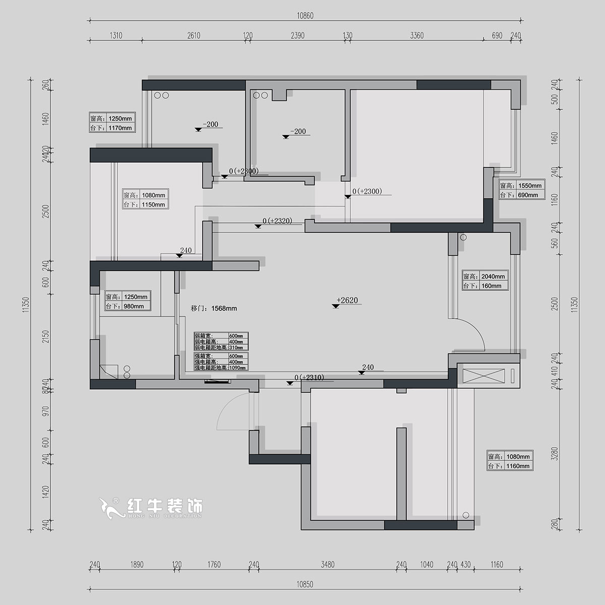 朱明琪｜朗詩未來街區(qū)8-2-503-107㎡-現(xiàn)代風(fēng)格｜3室2廳2衛(wèi)｜新房裝修｜定制家｜全包17萬｜00_01原始結(jié)構(gòu)圖